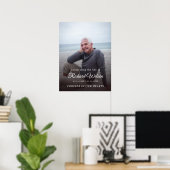 Moderne fotoviering van levensbegrafenisherdenking poster (Thuiskantoor)