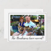 Moderne fotowijziging van adres aankondigingskaart (Voorkant / Achterkant)