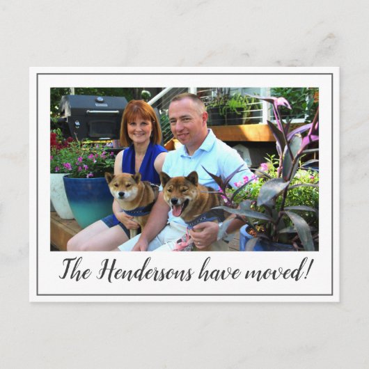 Moderne fotowijziging van adres aankondigingskaart (Voorkant)