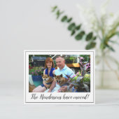 Moderne fotowijziging van adres aankondigingskaart (Staand voorkant)