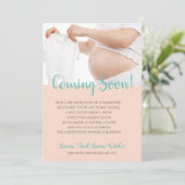 Moderne fotozwangerschap aankondiging (Staand voorkant)