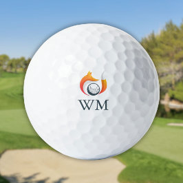 Moderne Fox Gepersonaliseerd Monogram Golfballen