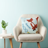  moderne fox orn Woodland Neon Pillow Kussen (Stoel)