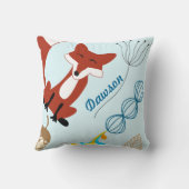  moderne fox orn Woodland Neon Pillow Kussen (Achterkant)