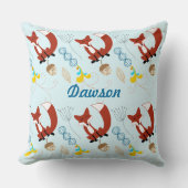 moderne fox orn Woodland Neon Pillow Kussen (Voorkant)