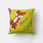 moderne fox orn Woodland Neon Pillow Kussen (Achterkant)