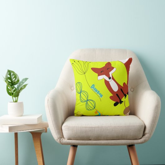 moderne fox orn Woodland Neon Pillow Kussen (Stoel)