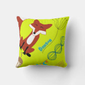 moderne fox orn Woodland Neon Pillow Kussen (Achterkant)