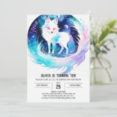 Moderne Fox Woodland Verjaardag Kaart (Staand voorkant)