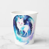 Moderne Fox Woodland Verjaardag Papieren Bekers (Voorkant)