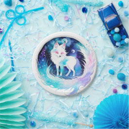 Moderne Fox Woodland Verjaardag Papieren Bordje