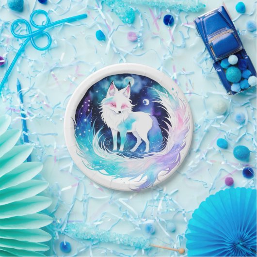 Moderne Fox Woodland Verjaardag Papieren Bordje (Feest)