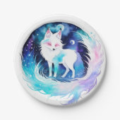 Moderne Fox Woodland Verjaardag Papieren Bordje (Voorkant)