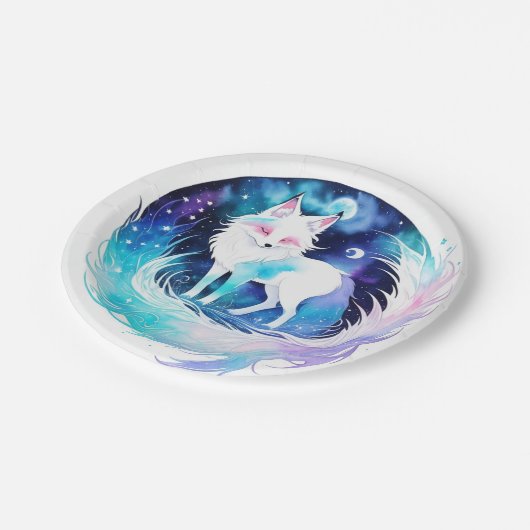 Moderne Fox Woodland Verjaardag Papieren Bordje (Gekanteld)