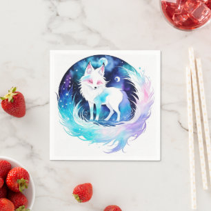 Moderne Fox Woodland Verjaardag Servet