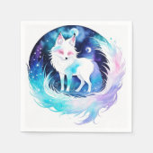 Moderne Fox Woodland Verjaardag Servet (Voorkant)