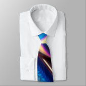 Moderne Fractal in blauw en goud Stropdas (Gebonden)