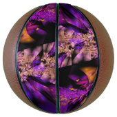 Moderne fractal in zwart en paarse basketbal (Verticaal)