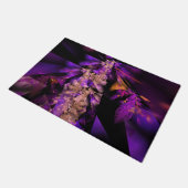 Moderne fractal in zwart en paarse deurmat (Schuin)