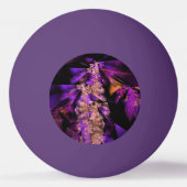 Moderne fractal in zwart en paarse pingpongbal (Achterkant)
