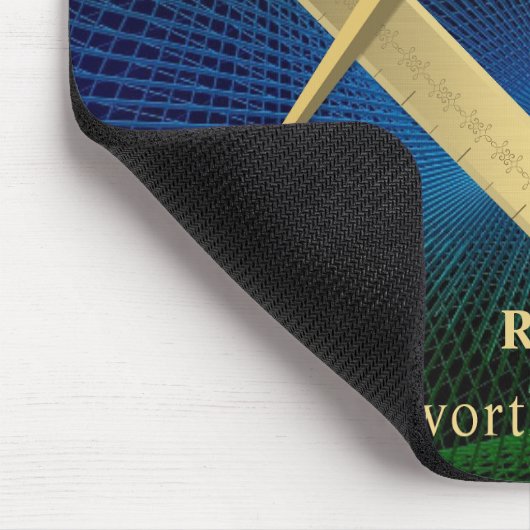 Moderne Fractal Masonische Monogram Muismat (Hoek)