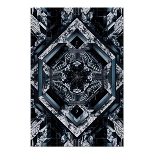 Moderne Fractal: Multi Planar Nexus HD-76 Perfect Poster (Voorkant)