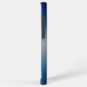 Moderne fractale blauwe handgeschreven naam samsung galaxy hoesje (Rechterkant)