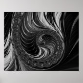 Moderne fractale Nautilus Golden ratio Poster (Voorkant)