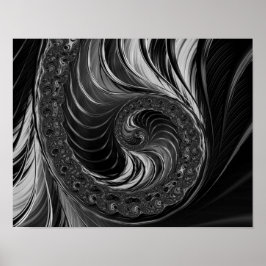 Moderne fractale Nautilus Golden ratio Poster