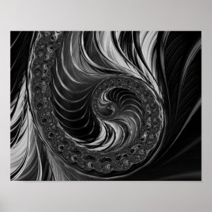 Moderne fractale Nautilus Golden ratio Poster