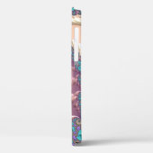 Moderne Fractale Roze Gouden Handgeschreven Naam Case-Mate iPhone Case (Achterkant / Links)