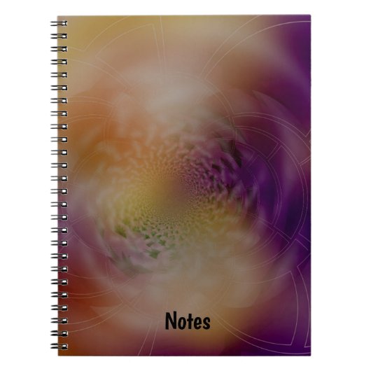 Moderne fractale Sunset Design Background Notitieboek (Voorkant)