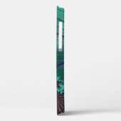 Moderne Fractale Turquoise Handgeschreven Naam Case-Mate iPhone Case (Achterkant / Links)