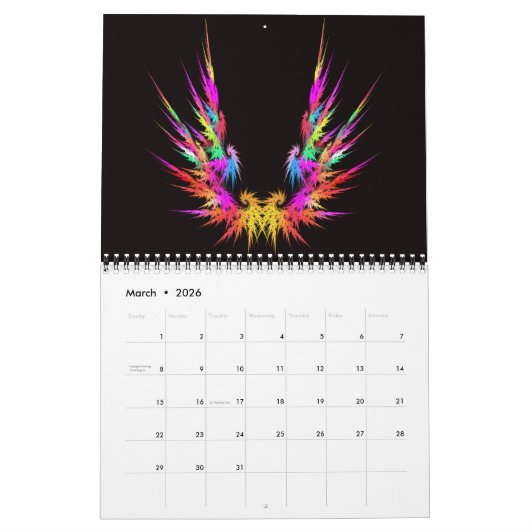 Moderne Fractals Kalender (Mar 2026)