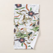 Moderne Franse Bijen & Bloemen Bad Handdoek (Handdoek)