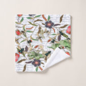 Moderne Franse Bijen & Bloemen Bad Handdoek (Wasdoekje)