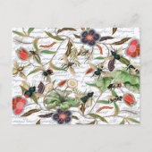 Moderne  Franse Bijen & Bloemen Briefkaart (Voorkant)