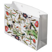 Moderne  Franse Bijen & Bloemen Groot Cadeauzakje (Achterkant Gekanteld)