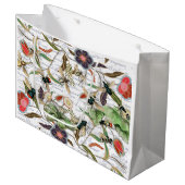 Moderne  Franse Bijen & Bloemen Groot Cadeauzakje (Voorkant Gekanteld)