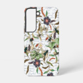 Moderne  Franse Bijen & Bloemen Samsung Galaxy Hoesje (Achterkant)