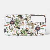 Moderne Franse Bijen & Bloemen Samsung Galaxy Hoesje (Achterkant horizontaal)