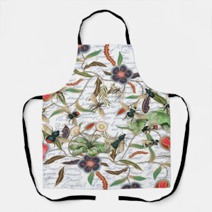 Moderne Franse Bijen & Bloemen Schort