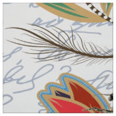 Moderne  Franse Bijen & Bloemen Stof (Swatch)