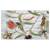 Moderne  Franse Bijen & Bloemen Stof (Fat Quarter)