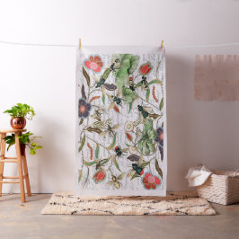 Moderne  Franse Bijen & Bloemen Stof