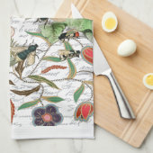 Moderne  Franse Bijen & Bloemen Theedoek (Quarter Fold)