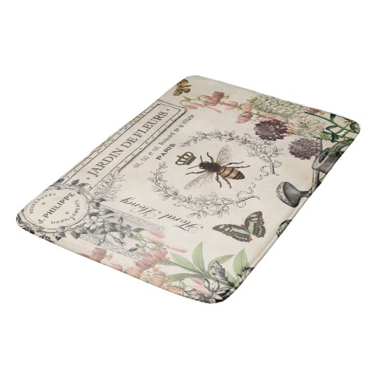Moderne  Franse bijentuin Badmat (Gekanteld)