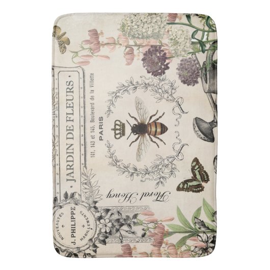 Moderne  Franse bijentuin Badmat (Voorkant Verticaal)