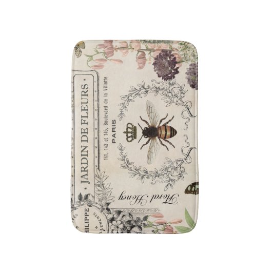 Moderne  Franse bijentuin Badmat (Voorkant Verticaal)