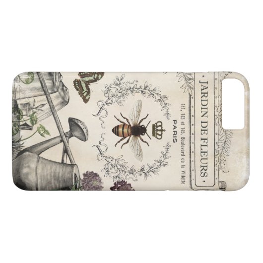 Moderne Franse bijentuin Case-Mate iPhone Case (Achterkant (Horizontaal))